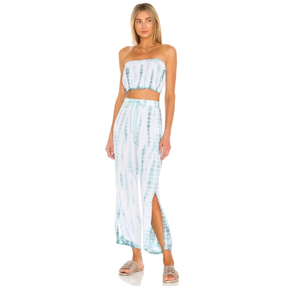 Tiare Hawaii Tie Dye Open Slit Flowy Pants